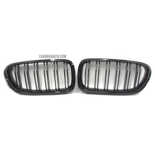 GLOSSY BLACK FRONT GRILLE DOUBLE SLATS FOR BMW F10