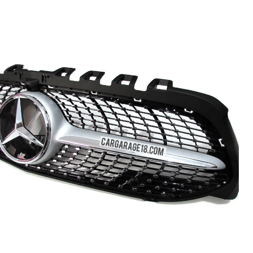 GRILL W177 DIAMOND STYLE SILVER CHROME FOR MERCEDES BENZ CarGarage18