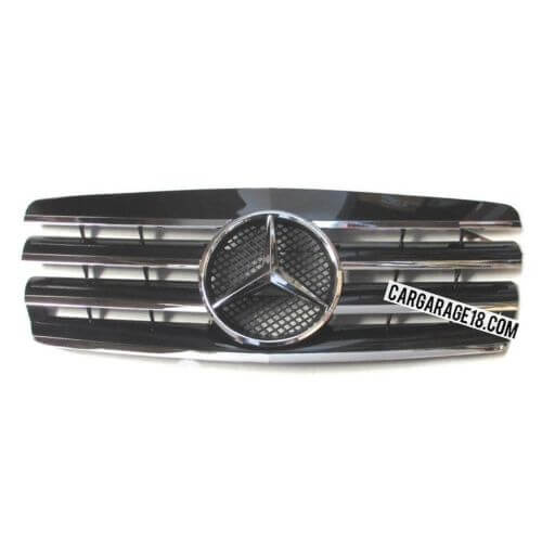 BLACK CHROME GRILL FOR MERCEDES BENZ C-CLASS W202 CL (1992-1999)