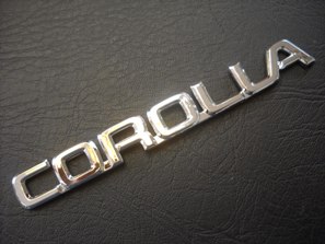 SIZE 168x80mm CHROME COROLLA EMBLEM FOR TOYOTA