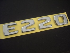CHROME E220 EMBLEM FOR MERCEDES BENZ
