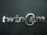 SIZE 123x35mm CHROME twincam EMBLEM