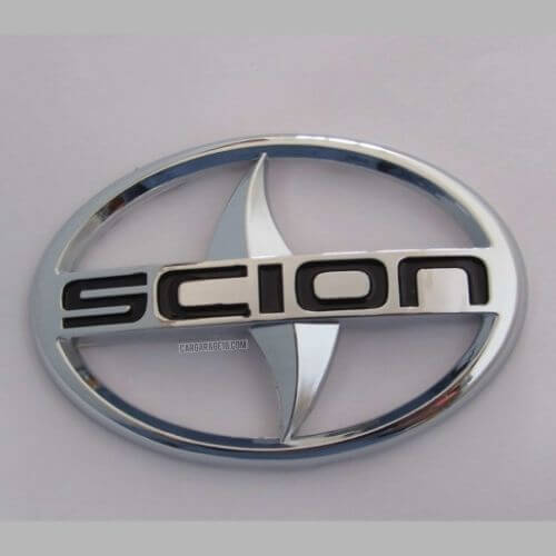 SIZE 120x83mm BLACK CHROME SCION LOGO EMBLEM FOR TOYOTA