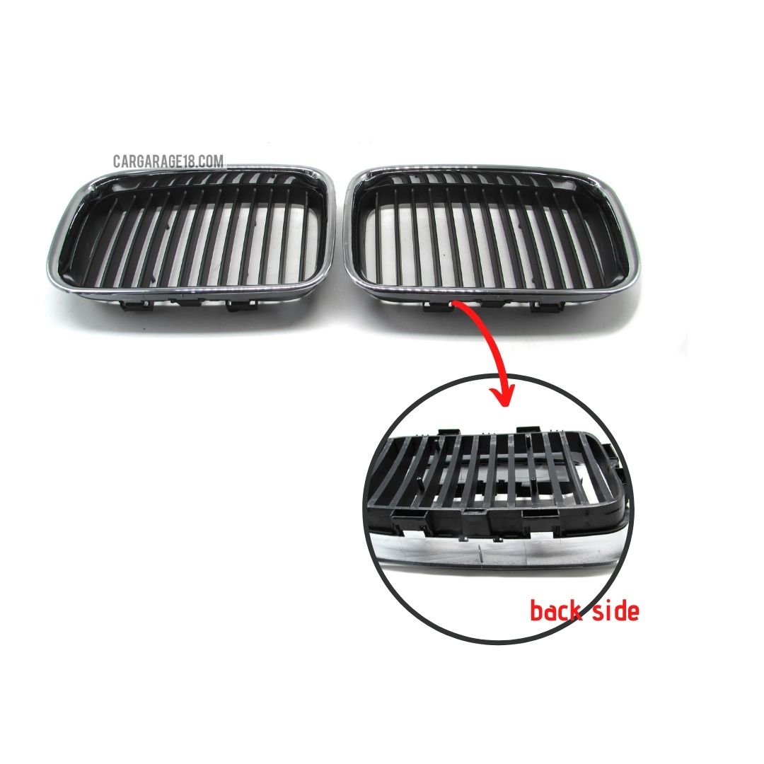 BLACK CHROME FRONT GRILLE FOR BMW E36 PRE FACELIFT (1991-1996) BLACK CHROME FRONT GRILLE FOR BMW E36 PRE FACELIFT (1991-1996)
