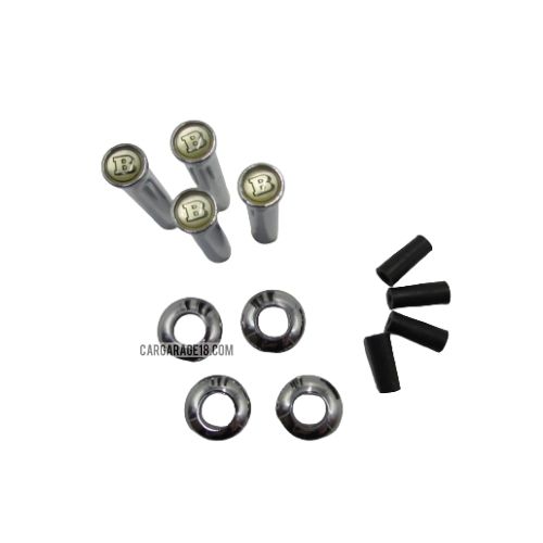 SILVER CHROME BRABUS LOGO DOOR PIN LOCK FOR MERCEDES BENZ