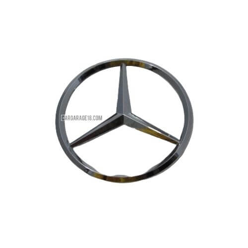 SIZE 75mm CHROME MERCEDES BENZ LOGO EMBLEM