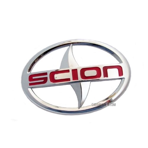 SIZE 130x88mm RED CHROME SCION LOGO EMBLEM FOR TOYOTA