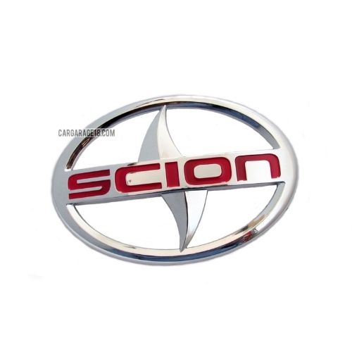SIZE 155x105mm RED CHROME SCION LOGO EMBLEM FOR TOYOTA