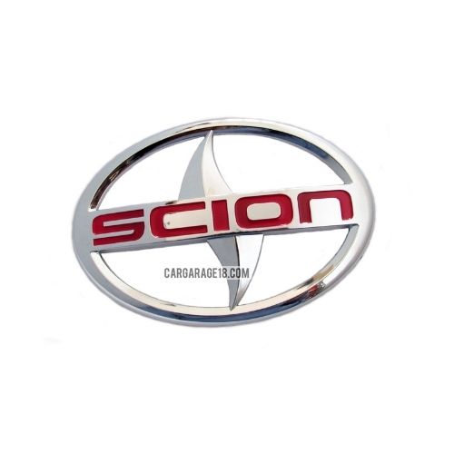 SIZE 80x55mm RED CHROME SCION LOGO EMBLEM FOR TOYOTA