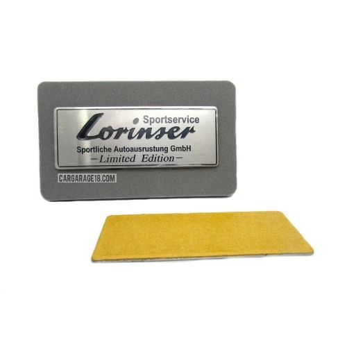 SIZE 80x30mm SILVER BLACK Lorinser Limited Edition EMBLEM FOR MERCEDES BENZ