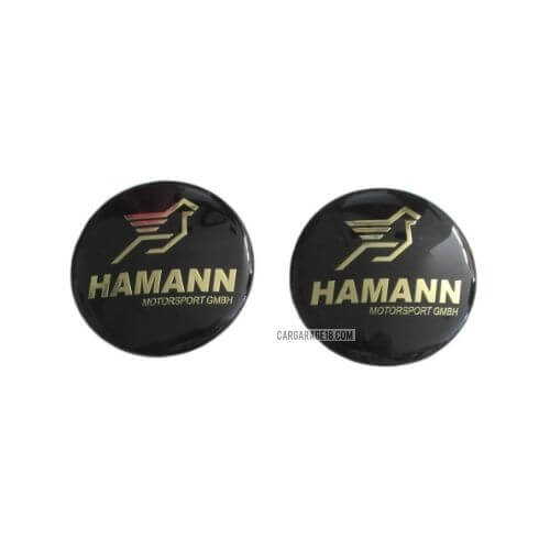 SIZE 65mm BLACK HAMANN LOGO WHEEL CENTER EMBLEM FOR BMW