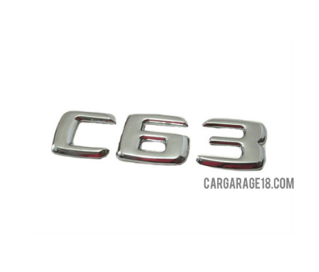 CHROME C63 EMBLEM FOR MERCEDES BENZ