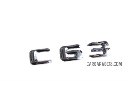 CHROME C63 EMBLEM FOR MERCEDES BENZ