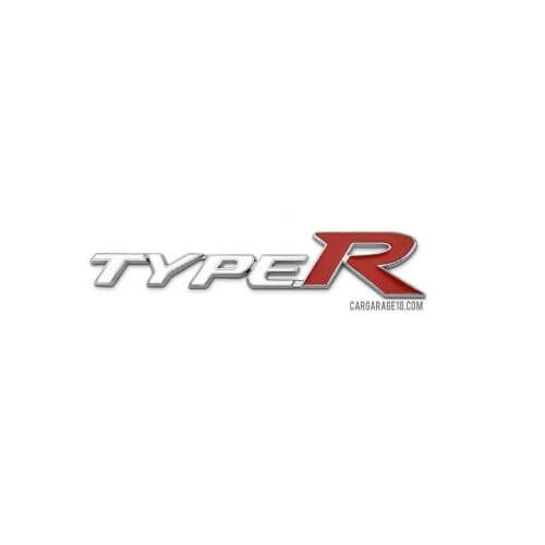 SIZE 125x30mm CHROME RED TYPE R LETTER EMBLEM FOR HONDA
