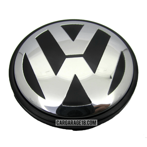 SIZE 56MM BLACK WHITE CONVEX WHEEL CENTER CAP FOR VOLKSWAGEN