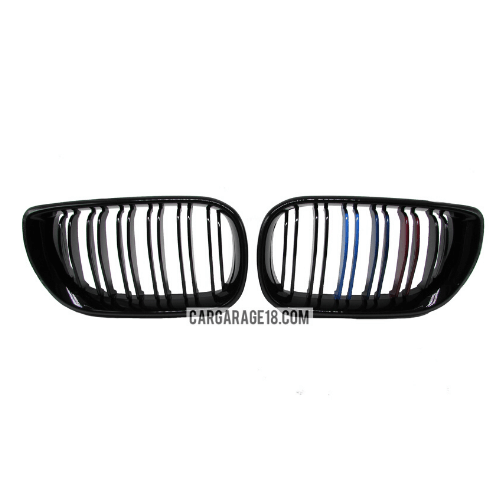GLOSSY BLACK FRONT GRILLE M TECH FOR BMW E46 FACELIFT 2002-2004