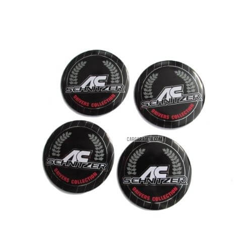 BLACK AC SHNITZER DRIVERS COLLECTION WHEEL CENTER EMBLEM SIZE 55mm FOR BMW