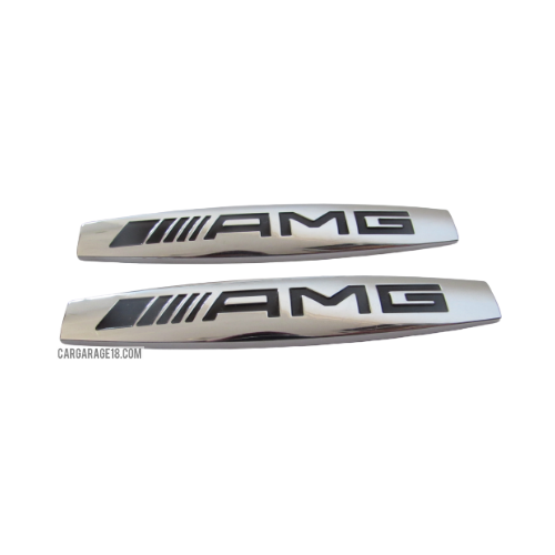 CHROME AMG SIDE EMBLEM ABS MATERIALS SIZE 100x10mm