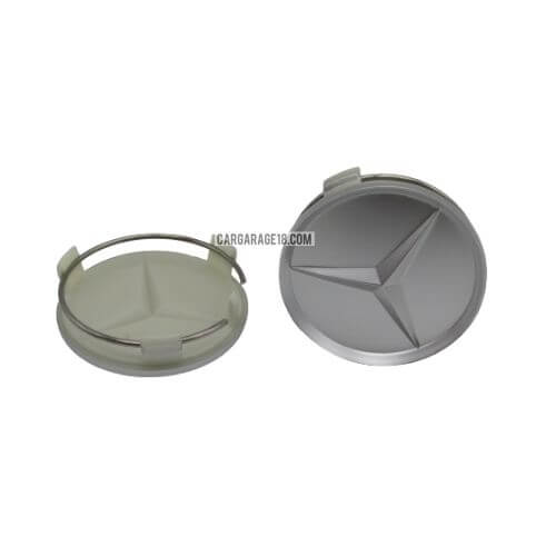 SILVER MERCEDES BENZ WHEEL CENTER CAP SIZE 75mm