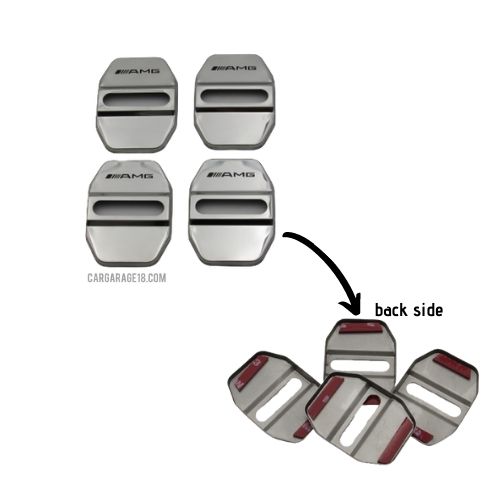 CHROME DOOR LOCK BUCKLE AMG style FOR W204, W205, W211, W176, W246, W212 (NOT COMPATIBLE FOR BACK SIDE), W218, X156, W166, X166, X204, X205
