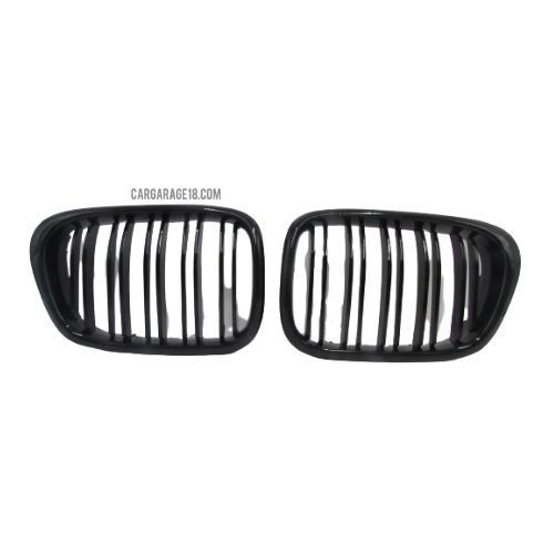 FRONT GRILLE GLOSSY BLACK DOUBLE SLATS FOR BMW E39