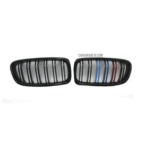 GLOSSY BLACK M COLOUR DOUBLE SLATS GRILLE BMW F30 F35