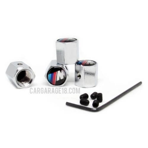 BLACK MTECH LOGO TIRE VALVE CAP FOR BMW