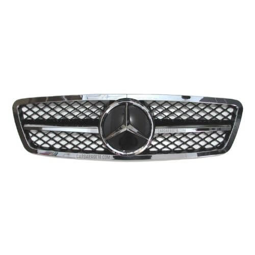 BLACK CHROME GRILL FOR MERCEDES BENZ C-CLASS W203 (2000-2006)