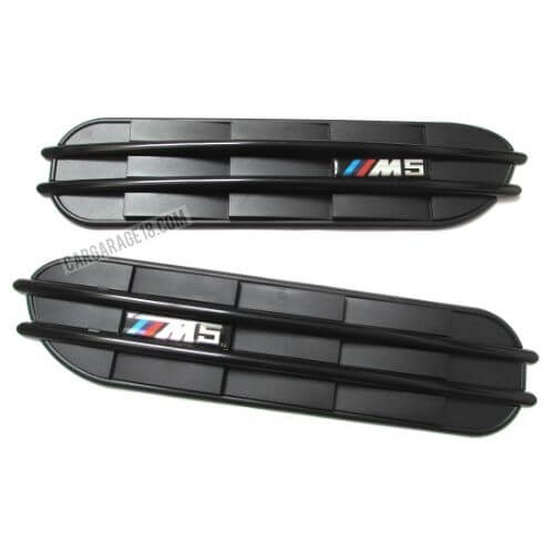 BLACK FENDER GRILL WITH M5 EMBLEM FOR BMW 5 SERIES - PASTE MODEL