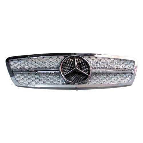 CHROME AMG STYLE GRILL FOR MERCEDES BENZ C-CLASS W203 (2000-2006)