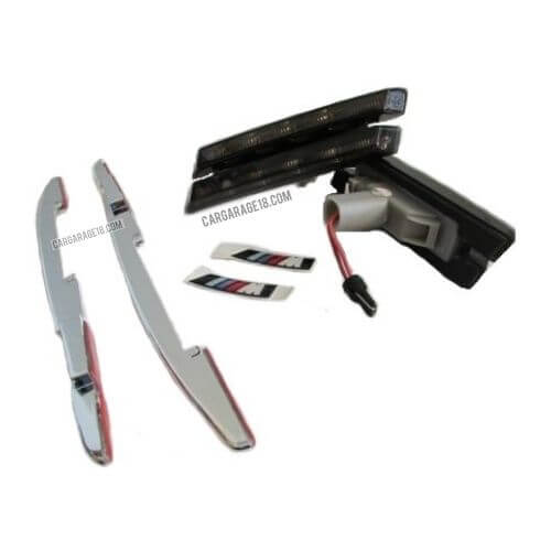 LED SIDE MARKER SMOKED WITH MTECH LOGO FOR BMW E39 (1996-2003)