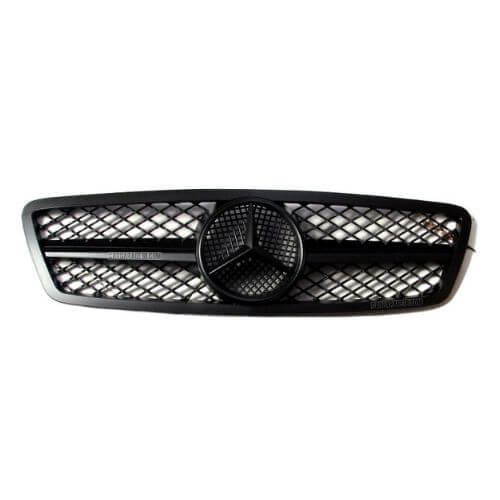 MATTE BLACK AMG STYLE GRILL FOR MERCEDES BENZ C-CLASS W203 (2000-2006)