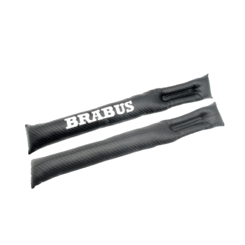 Black Carbon Brabus Logo Car Seat Gap For Mercedes Benz (2) Black Carbon Brabus Logo Car Seat Gap For Mercedes Benz