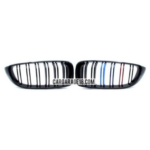 GLOSSY BLACK MTECH COLOUR FRONT GRILLE FOR BMW F32 - DOUBLE SLATS