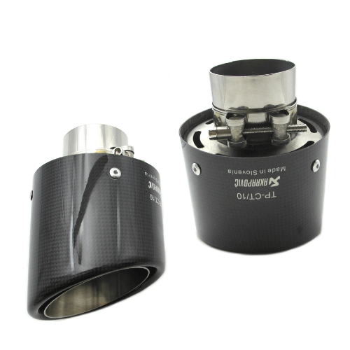 Glossy Black Carbon Akrapovic Logo Muffler - Diameter 60-63mm, Long165mm Glossy Black Carbon Akrapovic Logo Muffler - Diameter 60-63mm, Long165mm