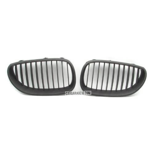 MATTE BLACK FRONT GRILLE FOR BMW E60 E61 (2004-2009) - SINGLE SLATS