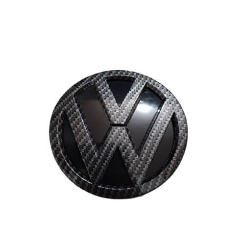 Size 11cm Glossy Black Carbon For Volkswagen Golf 7 Logo Emblem – Rear