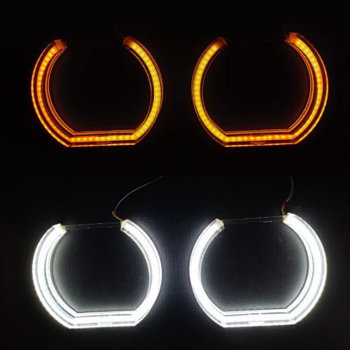 Angel Eyes Ring Crystal LED For BMW E36 E38 E39 E46 PROJECTOR 2 Colour White and Yellow