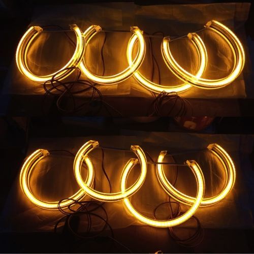 Angel Eyes Ring Crystal LED For BMW E46 Non Projector - Yellow