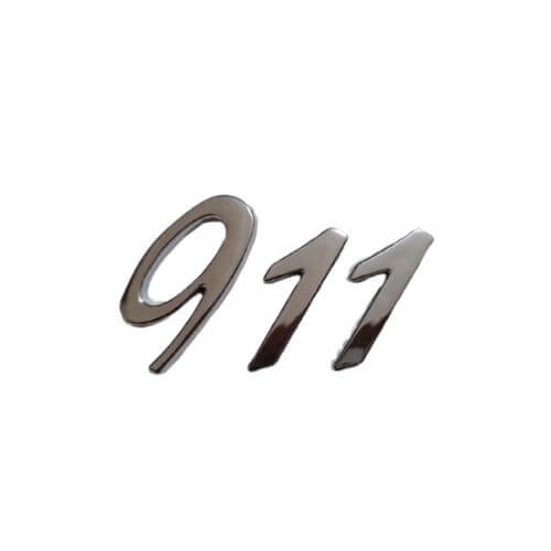 Chrome 911 Emblem For Porsche