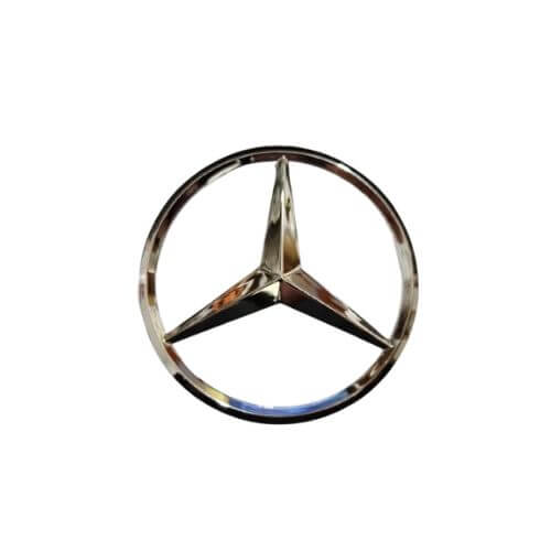 Chrome Mercedes Benz Logo Steering Wheel Emblem Size 72mm
