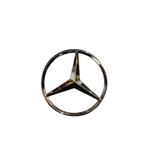 Chrome Mercedes Benz Logo Steering Wheel Emblem Size 57mm