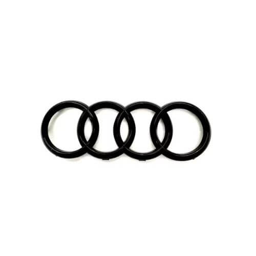 Size 20x7cm Glossy Black Rear Audi Logo Emblem For A4, A6 ,Q2L, 15L