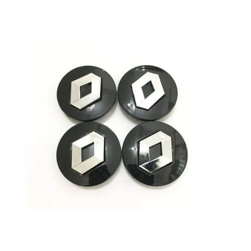Size 57mm Black Chrome Renault Wheel Center Cap